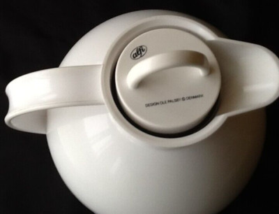 Alfi Kugelkanne Isolierkanne Thermoskanne 0,94 L Design Ole Palsby weiß innen bl