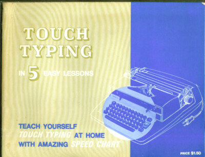 Touch Typing Royal Typewriting in 5 Easy Lessons booklet 1969