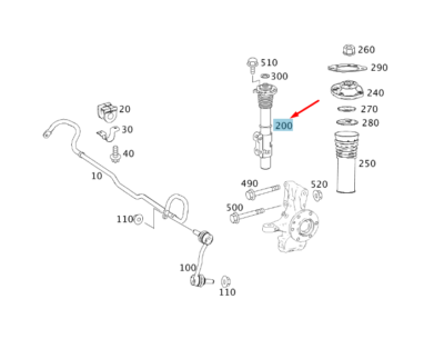 MERCEDES-BENZ SPRINTER W906 Front Shock Absorber A9063201433 NEW 