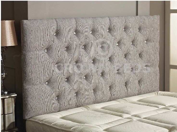 Grey studded double headboard | in Cumbernauld, Glasgow | Gumtree