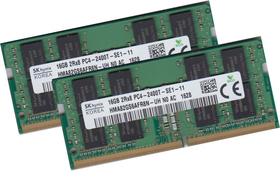 SK Hynix 32Gb 2x 16GB SODIMM DDR4 3200 PC4 1Rx16 HMAA2GS6CJR8N-XN
