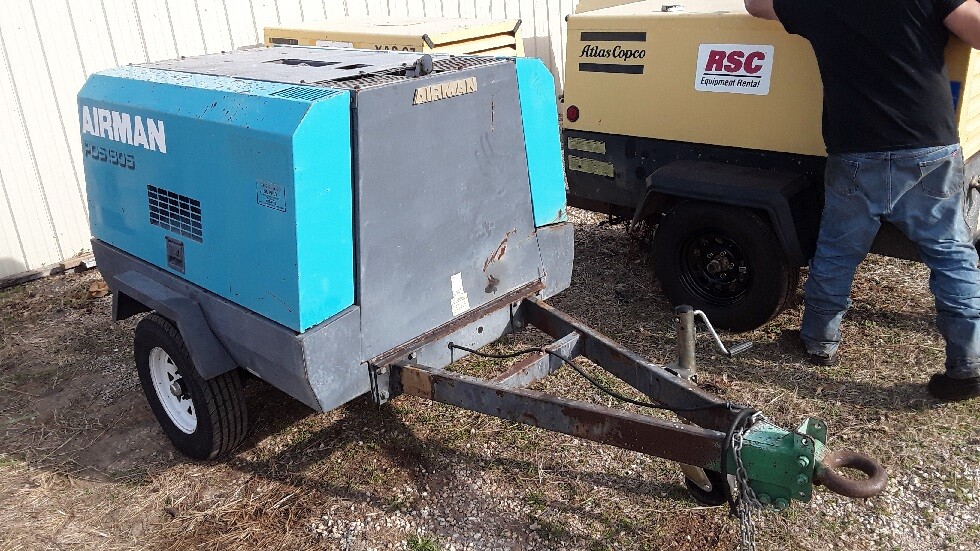 2004 Airman PDS130S Towable Isuzu Diesel Air Compressor 130 cfm Only 474 Hours