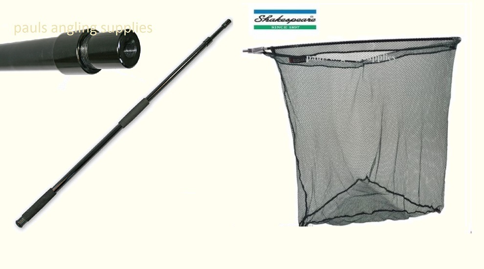 Fishing Landing Net ""Screw Fix " Handle Strong 2.2m + Shakespeare 30