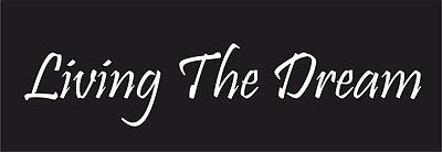 LIVING THE DREAM CAR VAN WINDOW DECAL STICKER  EURO Camper TUNING FUNNY