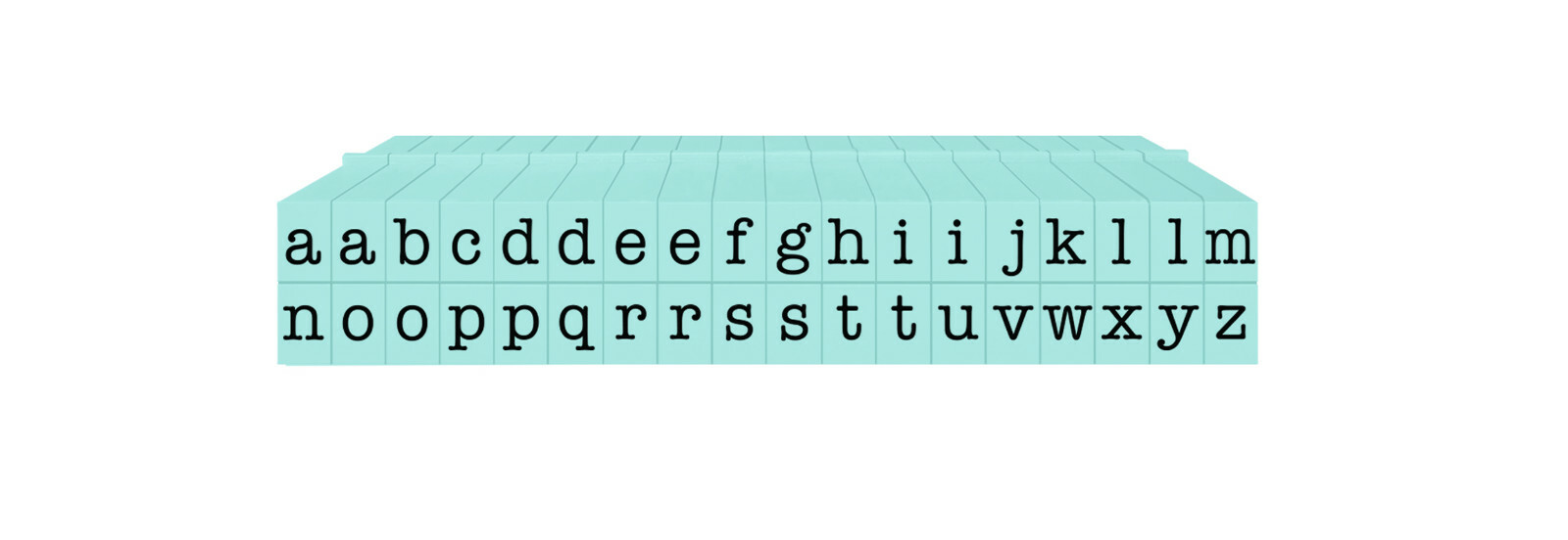 Alphabet - Attachable - Letters Small 36 Pc. American Typewriter Lowercase Pegz