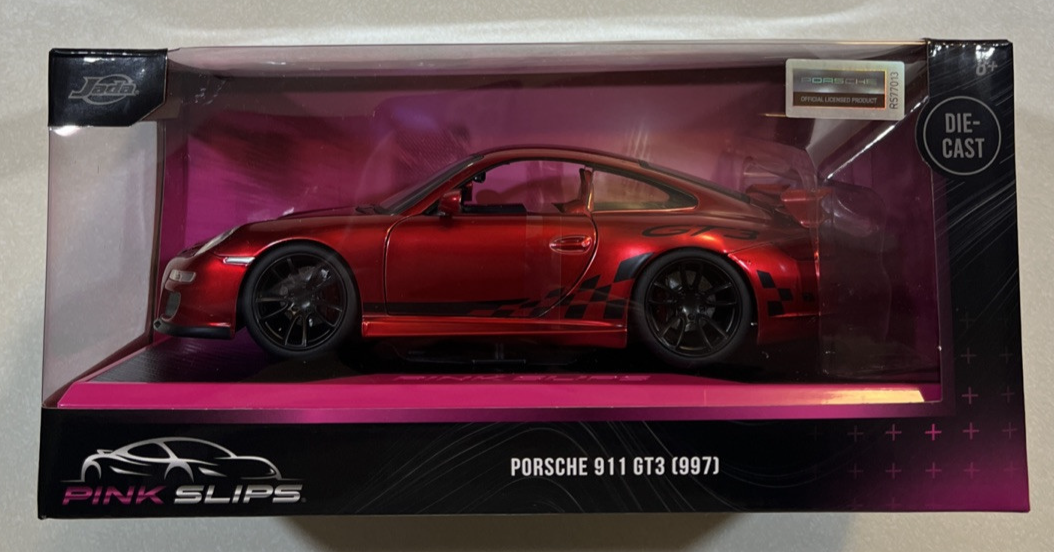 希少 JADA TOYS PINK SLIPS ポルシェ 911 GT3 RS Jada Pink Slips Porsche 911 GT3 RS Toy Vehicle 1:18 Scale