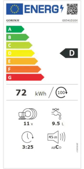 EEK:D Energieeffizienzklasse D von A bis G