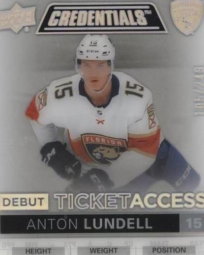 2021-22 Upper Deck Credentials - Anton Lundell #DTA-AL