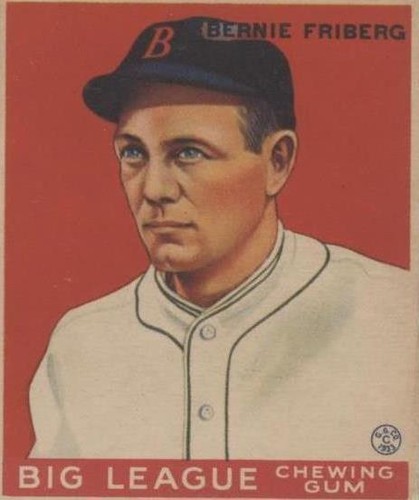 1933 Goudey Big League Chewing Gum - Bernie Friberg #105