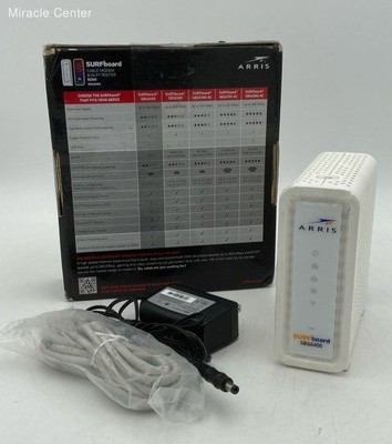 ARRIS SURFboard SBG6400 8x4 DOCSIS 3.0 Cable Modem / N300 Wi-Fi Router White