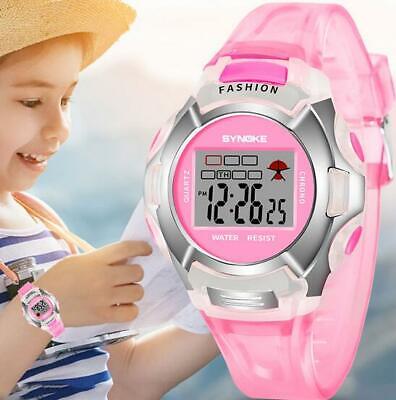 Girls Waterproof Digital Sports Alarm Electronic Watches for Children Best Gift