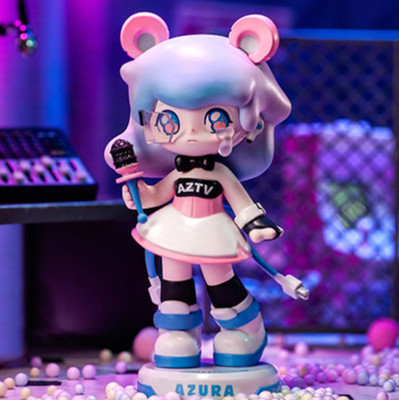 POP MART - AZURA animal sports series bear reporter mini doll art toy gift