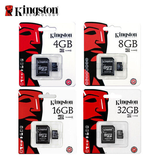 4GB 8GB 16GB 32G Kingston Micro SD SDHC Memory Card Class 4/