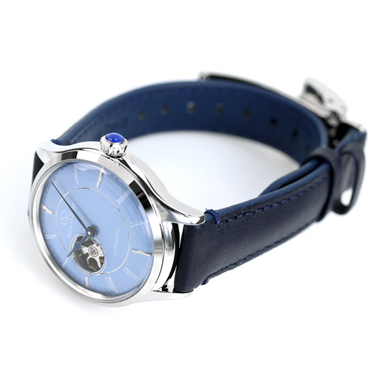 Pre-owned Orient Star Orient Semi Skeleton Blue Small Dial Women's Watch Rk-nd0013l