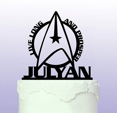 Personalised Star Trek Acrylic Cake Topper - Vulcan Spock