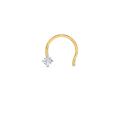 Gold nose ring with diamond deals