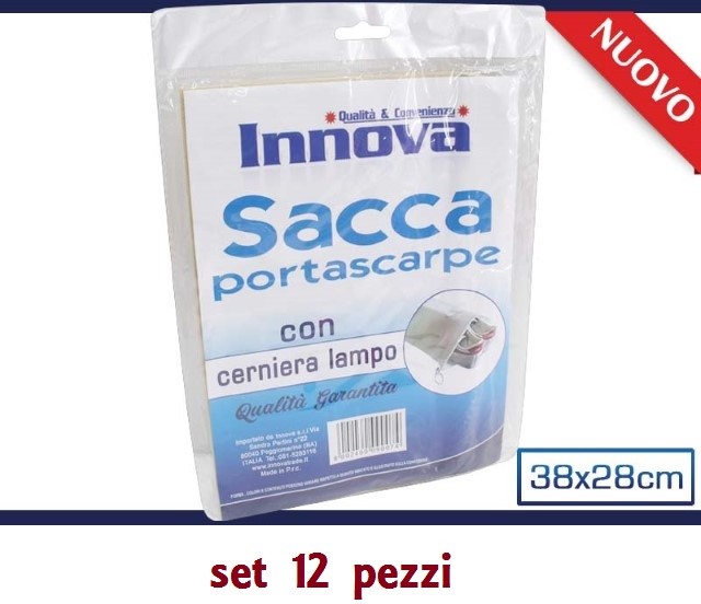Set 12 Pz Sacco Sacca Porta Scarpe Calzature Oggetti Con Cerniera Lampo dfh