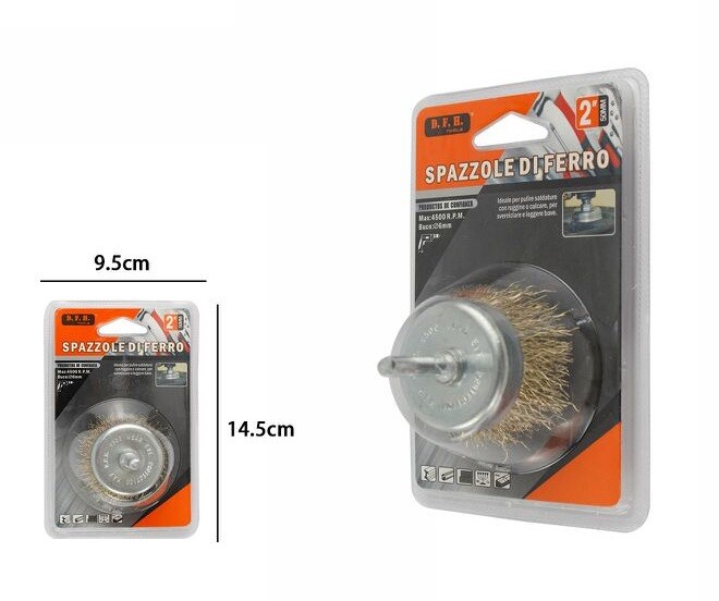 Spazzola Acciaio Metallica Metallo Per Ferro A Disco Smerigliatrice 2" 50mm dfh