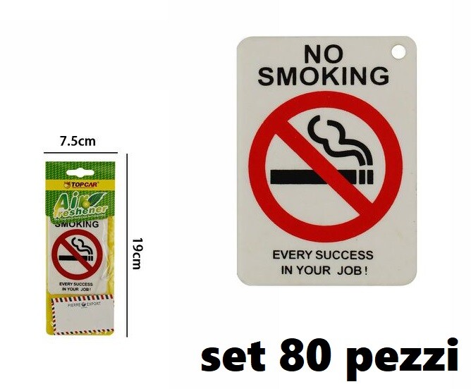 Set 80 Pezzi Profumatore Profumo Deodorante Interni Auto No Smoking dfh
