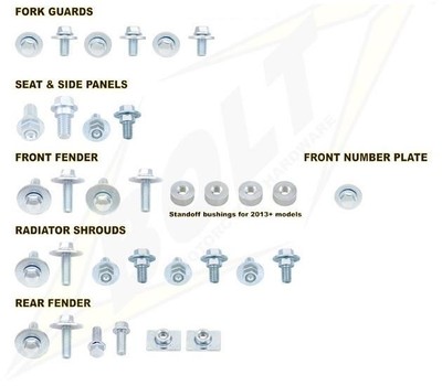 Bolt Motorcycle Hardware Full Plastics Bodywork Fastener Kit #KAW-1200024