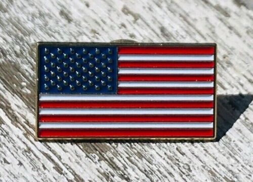 NEW America Flag Enamel 1" Lapel Pin United States USA American US TRUMP MAGA