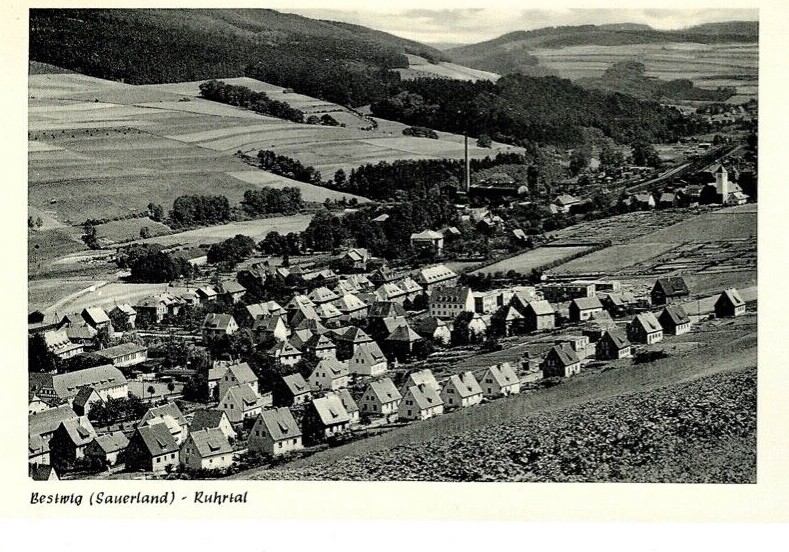 Bestwig Sauerland Ruhrtal JubilÃ¤Umskarte 80 Jahre Verlag Jos. Grobbel