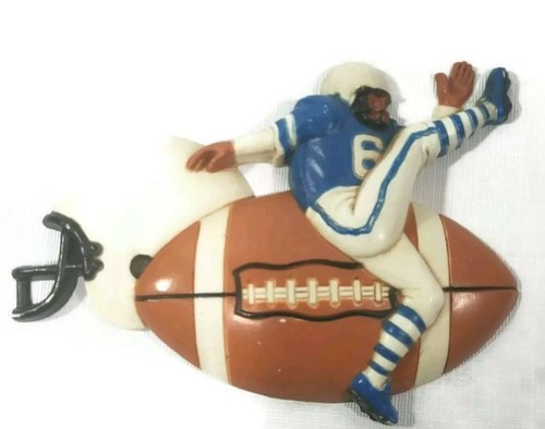 1991 Vintage Burwood Football Player Wall Hanging Decor Plastic Football Helmet