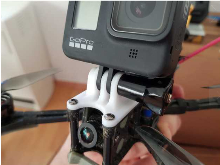 3D Printed TPU GoPro  Mount for IFlight XL5 Nazgul5 DC5 FPV Drone Frame (2PCS)