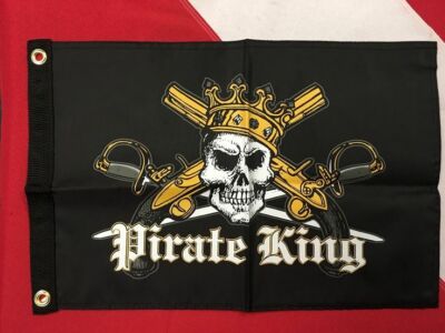 Flappin' Flags ''PIRATE KING'' 3' x 5' Flag Banner Double Sided Print High Quality