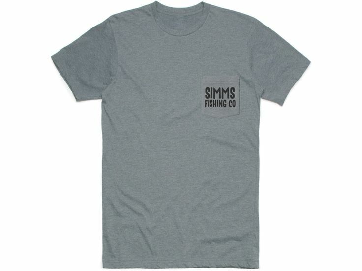 

Simms Мужская футболка с карманом и коротким рукавом для рыбалки Темный камень, вереск / Черный цвет, Dark stone heather