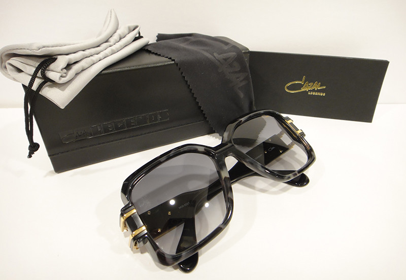 Pre-owned Cazal 623/3 Sunglasses 623 Color 090 Black Marble Gold Authentic In Grey Gradient
