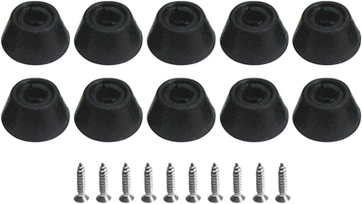 SKQOUI 10pcs Pool Billiard Snooker Table Stick Screw-on Rubber Cue Bumpers Billi