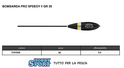 BOMBARDA SERIE PRO SPEEDY UNO TUBERTINI 35 GR AFF 3,5 GR BANDA GIALLA TROTA 1 PZ