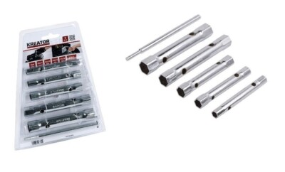 KREATOR - SET SERIE 6 PEZZI CHIAVI A TUBO CON ASTA da 8 a 19 mm - art. KRT506003
