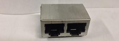 Regal Electronics Side by Side Dual RJ45 Connector 152S8-2F PCB Mount NOS