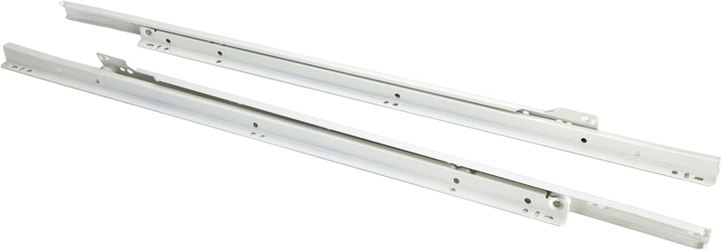 D4318 24-Inch Euro-Style Self-Closing Drawer Slides, White