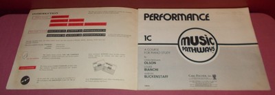 1973 PERFORMANCE MUSIC PATHWAYS 1c Paperback Music Book INSTRUCTIONAL ^