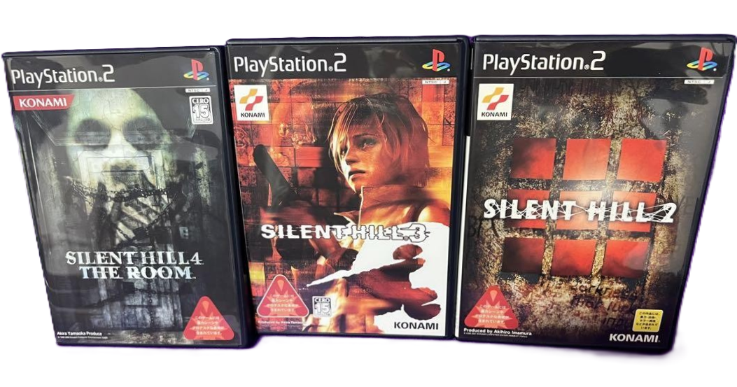 PS2/サイレントヒル2.3.4 美品3本セット PlayStation 2 PS2 Silent Hill 2 & 3 & 4 The Room 3 game set