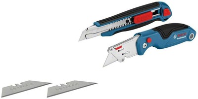 Bosch Professional 2 Tlg Messer Set Mit Universal Klappmesser Profi Cuttermesser