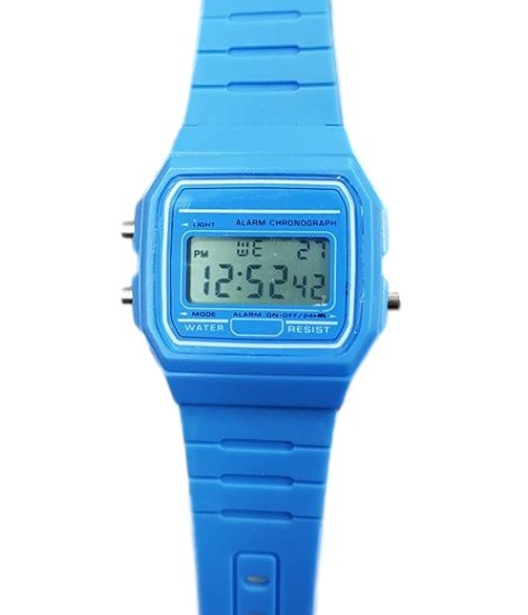 Orologio Da Polso Unisex Digitale Moderno Fashion Casual Plastica Azzurro lac