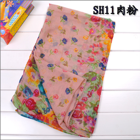 Chic Ladies 20x60 Cotton Scarf Wraps Shawl Stole Soft Scarves Light Pink 14th04
