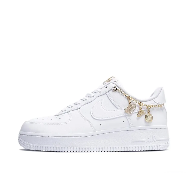 NIKE NIKE AIR FORCE 1 07 LX W LUCKY CHARMS WHITE GOLD CHAIN DD1525-100 MEN'S SHOES