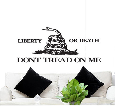 FGD Don't Tread on Me Gadsden Liberty or Death Vinyl Wall Decal  40'' x 16'' 