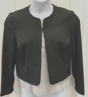 Et Cetera ''Gramercy'' short jacket Black Size 8 NWT