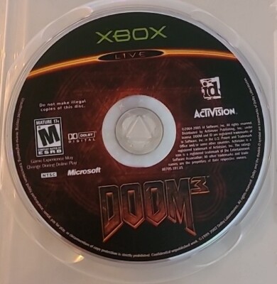 Doom 3 (Microsoft Xbox, 2005) DISC ONLY Tested