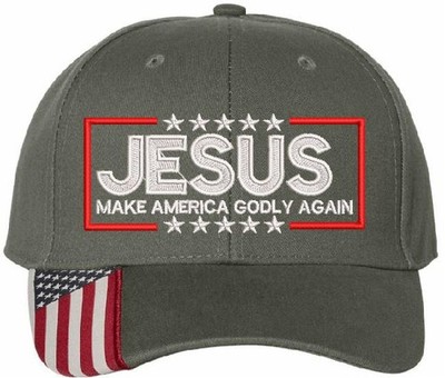 Jesus Make America Godly Again Olive Green USA300 Hat