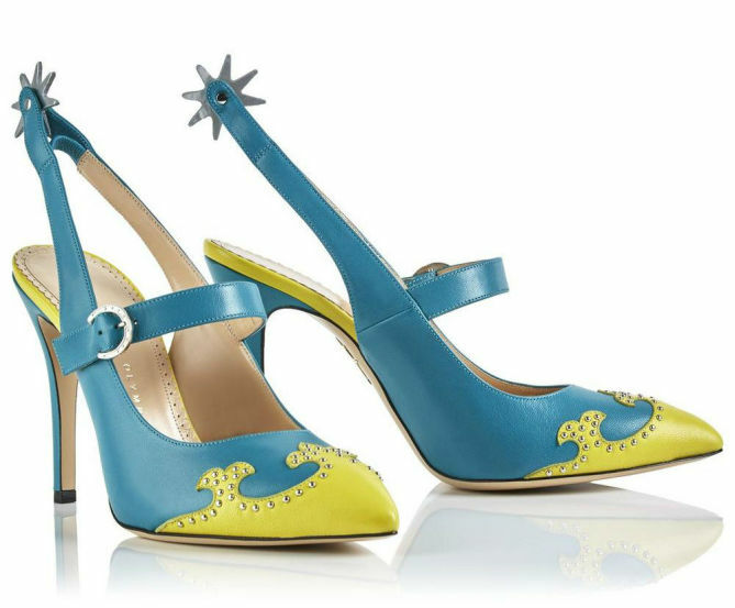 Charlotte Olympia Turquoise Spur of the Moment Western Heel