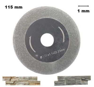 DISCO DIAMANTATO DA TAGLIO SOTTILE 1mm PIETRA E CEMENTO 115mm X SMERIG. ANGOL.