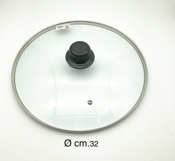 Coperchio In Vetro Per Padella Pentola Casseruola Tegame Diametro 32cm hmj