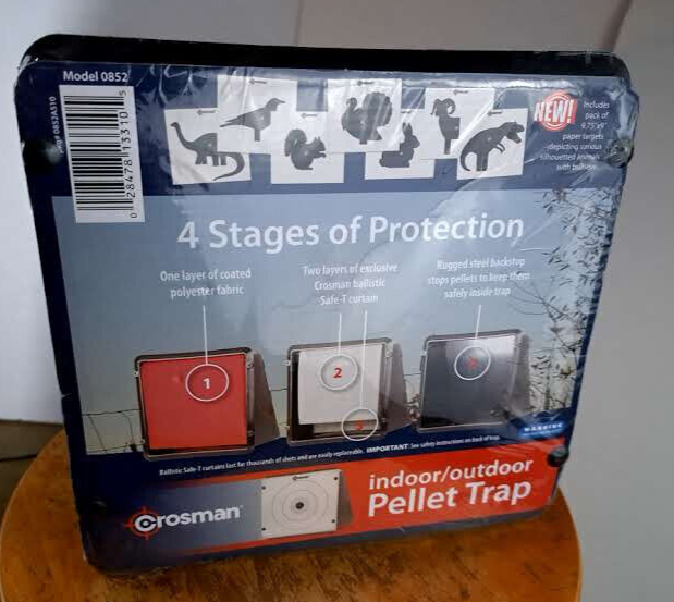 Crosman Indoor-Outdoor Pellet Trap 4 Stages of Protectoin New